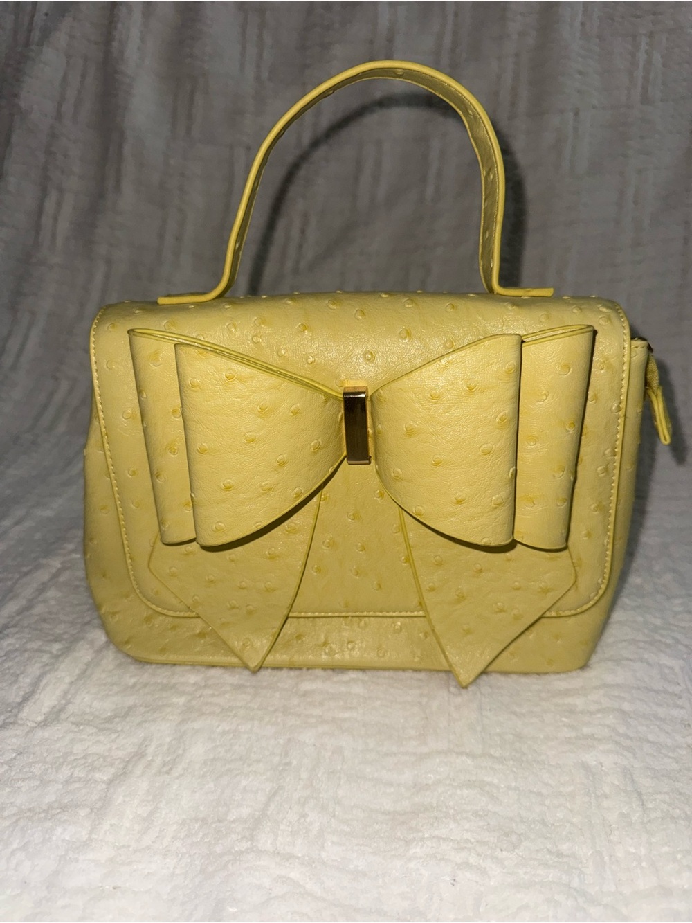Yellow Bow Accent Mini Top-Handle Bag - Never Used!